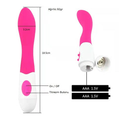 18,5 CM Güçlü Titreşimli Özel Kıvrımlı Klitoris ve G-Spot Uyarıcı Vibratör