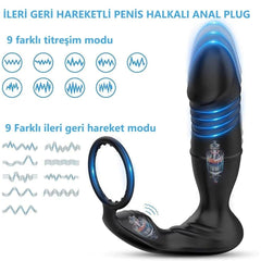 Uzaktan Kumandalı Manyetik USB Şarjlı Titreşimli Penis Halkası & Anal Plug – Aşk Erotik Shop