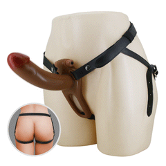 17 cm Titresimli, Belden Bağlamalı Dolgulu 4.5 cm İç Çap Strapon – Güçlü Motor, Ayarlanabilir Kayışlar, Premium Malzeme