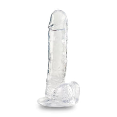 22 CM Realistik Jel Dokulu Ultra Yumuşak Şeffaf Yapay Penis Dildo