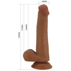 Sliding Skin Series 22 CM Yeni Nesil Çift Katmanlı Kayar Deri Özellikli Realistik Vantuzlu Dildo Penis