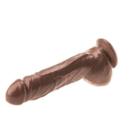 25 Cm Realistik Dokulu Vantuzlu Melez Dildo Penis