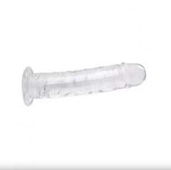 25 CM Realistik Jel Dokulu Testissiz Ultra Yumuşak Şeffaf Yapay Penis Dildo