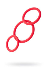 3'lü Black & Red Penis Halkası Seti Kırmızı