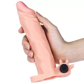 5 CM Dolgulu Gerçekçi Et Dokulu Klitoris Uyarıcı Titreşimli Penis Kılıfı - Pleasure X-Tender