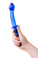 Sexus Glass Çift Taraflı Cam Dildo – Mavi, 25 cm