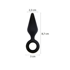 8,7 cm Halkalı Silikon Anal Tıkaç Plug