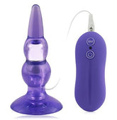 Jel Dokulu Boğumlu Titreşimli Silikon Alışıtırıcı Anal Butt Plug Mor