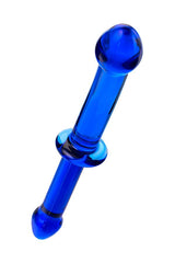 Sexus Glass Çift Taraflı Cam Dildo – Mavi, 25 cm