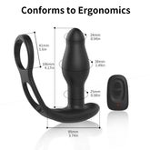 Telefon Kontrollü 360 Derece Dönüş Hareketli Halkalı Uyarıcılı Lüx Anal Vibratör