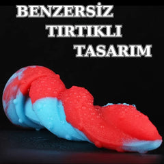 Ahtapot Canavarı Yumuşak Dokulu Kalın Realistik Yapay Penis Dildo