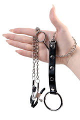 Metal Meme Kelepçesi & Penis Halkası Set – Gümüş, 60 cm