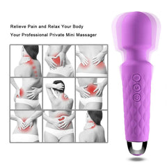 Bükülebilir Başlıklı Wand Vibratör Mor