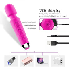 Bükülebilir Başlıklı Wand Vibratör Pembe