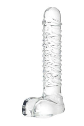Sexus Glass Cam Dildo – Transparan, 21 cm, Sıcaklık Oyununa Uygun