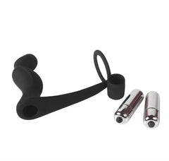 Çift Metal Titreşimli Halkalı Prostat Vibratör Penis Halkası