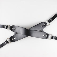 Deri Çapraz Göz Maskesi Ayarlanabilir Harness