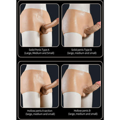 Giyilebilir Silikon Gerçekçi Dildo Pantolon Küçük Boy Dolu Strapon
