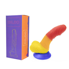 Gökkuşağı Vantuzlu Silikon Dildo 12 cm
