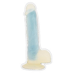 Karanlıkta Parlayan Dildo Ultra Realistik Yapay Penis Vibrator Mavi