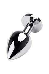 Kırmızı Metal Taşlı Özel Mücevheratlı Orta Boy Metal Anal Plug Tıkaç