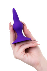 Klapsi Boğumlu Silikon Anal Plug Tıkaç Mor 10,5 Cm