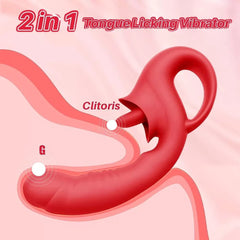 Klitoris ve G Spot Uyarıcı Hareketli Orgazm Dil Vibratör