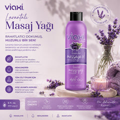 Viaxi Lavanta Aromalı Masaj Yağı 177ml – Rahatlayıcı & Nemlendirici