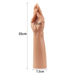 Realistik Dokulu King Dong Kalın Gerçekçi Anal Fisting El-Kol Dildo Magic Hand El Görünümlü 35 cm Realistik Dildo