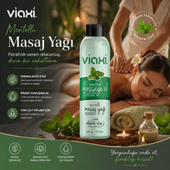 Viaxi Mentöllü Masaj Yağı 177ml – Serinletici & Ferahlatıcı