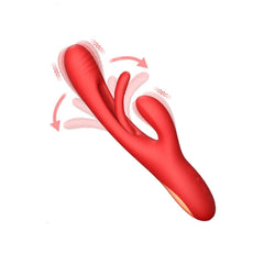 Modern 3 Modlu Rabbit Vibratör Kırmızı – G Noktası & Klitoral Uyarım, Çok Fonksiyonlu Sessiz Titreşimli Vibrator