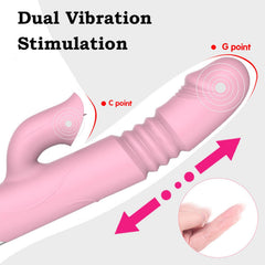 Dilli Rabbit Vibratör – Isıtmalı, İleri Geri Hareketli, Çift Uyarım G Noktası & Klitoral Vibrator