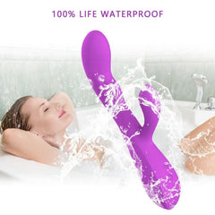 Uyarıcılı Rabbit Vibratör Mor – G Noktası & Klitoral Çift Uyarım, Güçlü Titreşimli Şarjlı Vibrator
