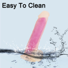 NEON ELITE Glow in the Dark - Karanlıkta Parlayan Dildo Ultra Realistik Yapay Penis Vibrator Pembe