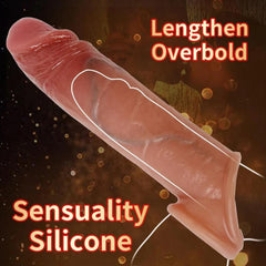 Özel Üretim Sıvı Destekli Özel Hissiyatlı Silikon Penis Kılıfı 19 cm