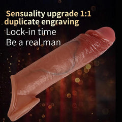 Özel Üretim Sıvı Destekli Özel Hissiyatlı Silikon Penis Kılıfı 19 cm