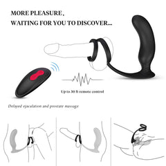Rct Kumandalı Testis ve Penis Halkalı Prostat ve Anüs Uyarıcı Masaj Vibratör
