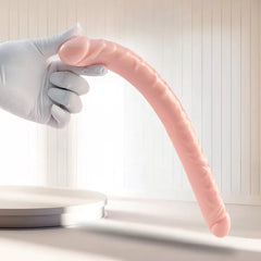 Realistik Dokulu Çift Taraflı Çift Uçlu 34 CM Gerçekçi Yapay Penis Dildo