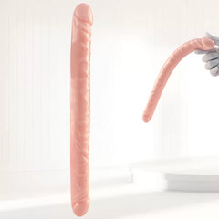 Realistik Dokulu Çift Taraflı Çift Uçlu 34 CM Gerçekçi Yapay Penis Dildo