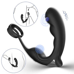 Şarjlı Perine ve Prostat Uyarıcı Vibratör Testis Halkalı Penis Yüzüğü