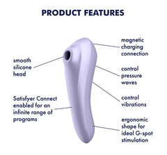 Satisfyer Dual Pleasure Connect App Telefon Uyumlu Klitoral Uyarıcı Emişli Vibratör