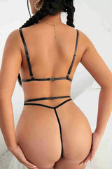 Siyah Fantazi Dantelli iç Giyim Body Siyah