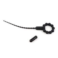 Titreşimli Boğumlu Penis Plug Siyah