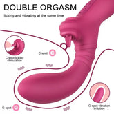 TONGUE TEASE Eğri G-Spot Uyarıcı ve Klitoris Uyarıcı 2 in 1 Hareketli Dil Vibratör