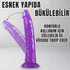 UNIQUE Realistik Dokuda Dildo Vantuzlu Gerçekçi Yapay Penis 21 CM