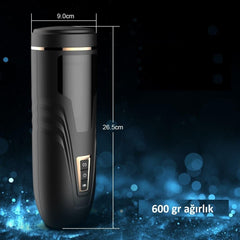 USB Şarjlı Titreşimli İleri Geri Rotasyon Hareketli Ayarlı Sesli Otomatik Mastürbatör