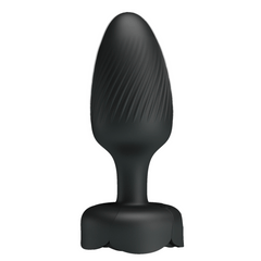 LED Işıklı Manyetik Şarjlı 10 Modlu Silikon Anal Plug – Güçlü Titreşimli Anal Toy