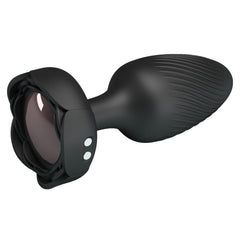 LED Işıklı Manyetik Şarjlı Anal Plug – 10 Titreşim Modlu Silikon Anal Toy