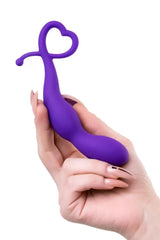 Wlap Tutma Halkalı Uyarıcılı Silikon Anal Plug Tıkaç Mor