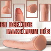 XXL Realistik Dokulu Kalın Dildo Mega Boy Gerçekçi Yapay Penis Dildo 38 CM